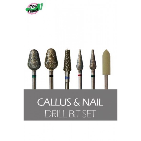 Pedi Planet Callus & Nail fréz készlet 6db-os