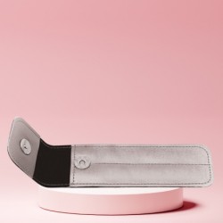 Long Lashes 2 részes szempilla csipesztartó tok, üresen - ezüst