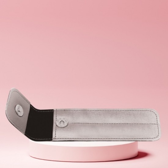 Long Lashes 2 részes szempilla csipesztartó tok, üresen - ezüst