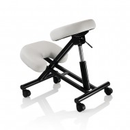 Ergonomikus gurulós térdeplőszék, gázrugóval, fehér