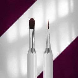 STALEKS EXCLUSIVE Kétvégű gél ecset 11 mm/díszítő 12 mm (NBX-06/11)