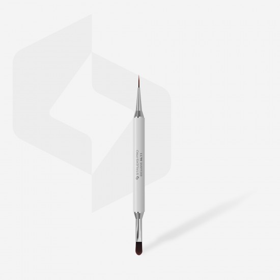 STALEKS EXCLUSIVE Kétvégű gél ecset 11 mm/díszítő 12 mm (NBX-06/11)