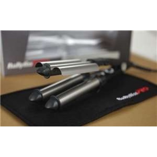 BaByliss PRO Titán-Turmalin bevonatú tripla hajsütővas