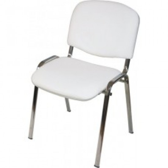 ISO várótermi szék króm vázzal műbőr kárpittal