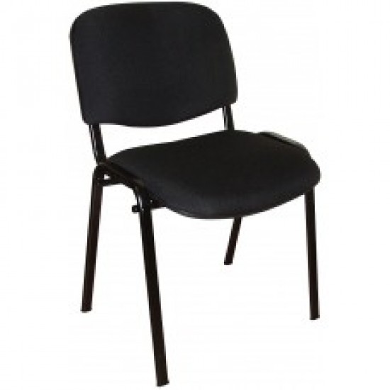 ISO várótermi szék fekete vázzal szövet kárpittal