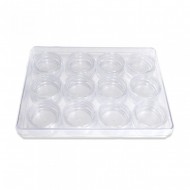 Tégely, átlátszó 10ml 12db/csomag