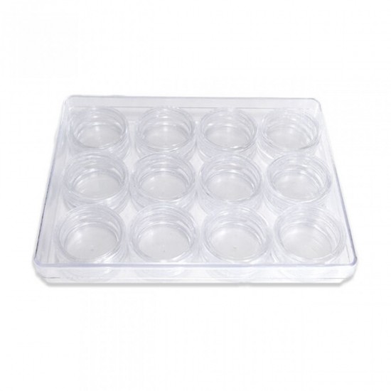 Tégely, átlátszó 10ml 12db/csomag