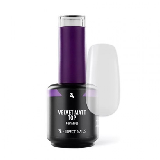 Velvet Matt Top Gel - Hema Free Matt Fedőzselé - 15ml