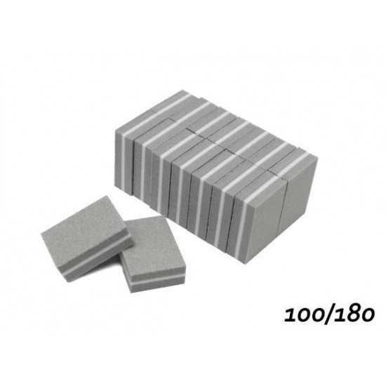 Pedi Planet MINI buffer lap kocka SZÜRKE 100/180 10db/csomag