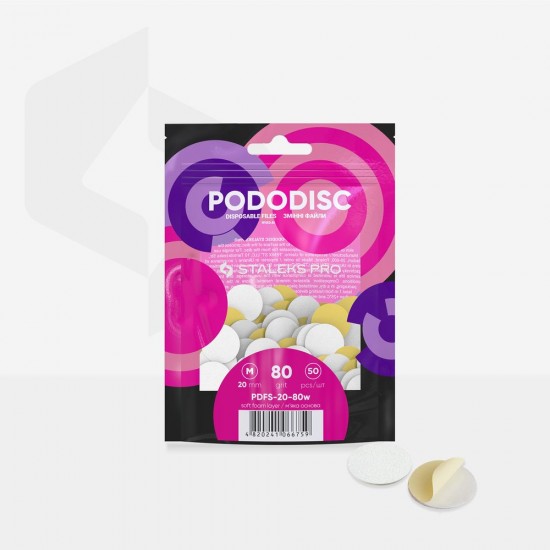 Staleks Pododisc LÁGYÍTOTT csiszolókorong 20MM #80-as erősség 50db/csomag