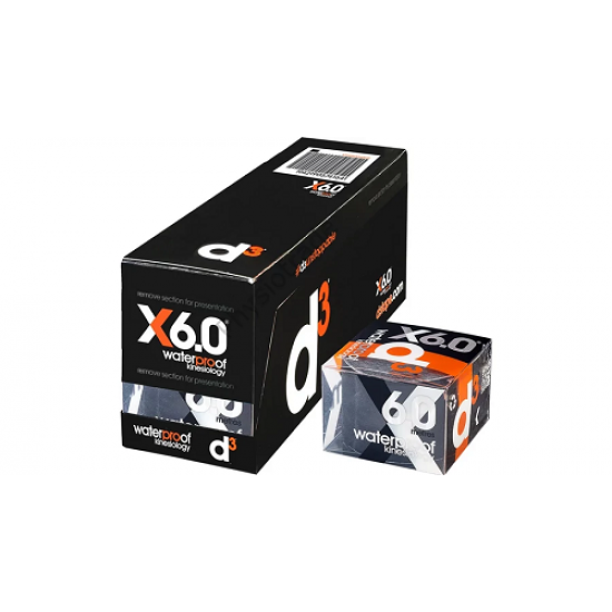 d3 X6.0 – Vízálló kineziológiai tapasz FEKETE 5cmx6m
