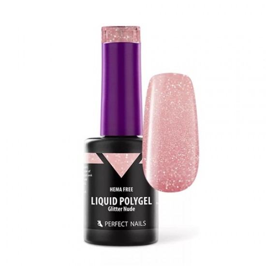 Liquid Polygel - Glitter Nude - 8ml