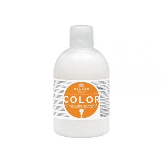 Kallos KJMN Color Sampon Lenmagolajjal és UV filterrel 1000ml
